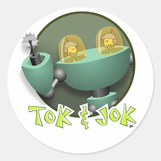 TokBOT & JokBOTステッカー ラウンドシール (正面)