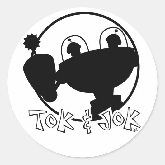 TokBOT & JokBOTステッカー ラウンドシール (正面)