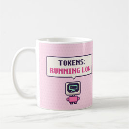 Tokens: 在庫切れ寸前 Funny AI ピクセルマグ コーヒーマグカップ