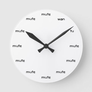toki pona clock (white) ラウンド壁時計