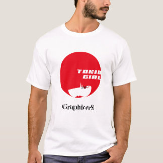 Tokio Girl Rising Sun Tシャツ