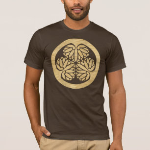 Tokugawa Aoi月曜日の日本のな家紋木ベニヤ Tシャツ