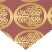 Tokugawa Aoi月曜日の赤の日本のな家紋の金ゴールド ショートテーブルランナー (コーナー)