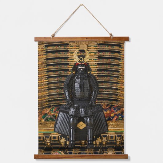 Tokugawa Ieyasu Samurai Armor Wall Tapestry 吊り下げ型タペストリー (正面)