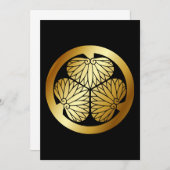 Tokugawa Shogun Japanese Family Crest 招待状 (正面/裏面)