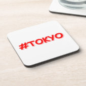 「#Tokyo」かわいいデザイン。買今 コースター (左側)