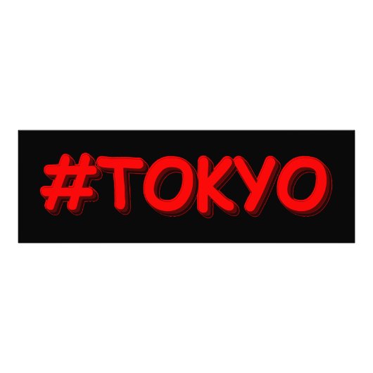 「#Tokyo」かわいいデザイン。買今 フォトプリント (正面)
