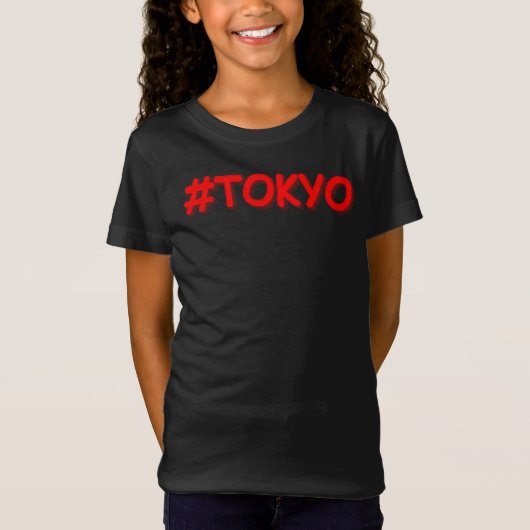 「#Tokyo」かわいいデザイン。買今 Tシャツ (正面)