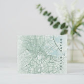 Tokyo City Japan Map Minimal Postcard ポストカード (スタンド正面)