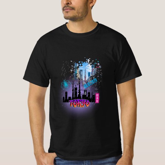 Tokyo City Travel Postcard Tシャツ (正面)