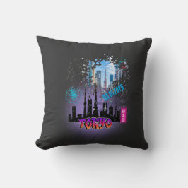 Tokyo City Travel Throw Pillows クッション