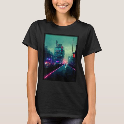 Tokyo Cyberpunksレトロlo fiインディJapan vibe aest Tシャツ (正面)