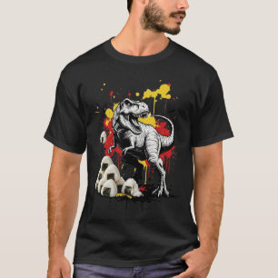Tokyo Dino: T-Rex & Onigiri Street Graffiti Tシャツ