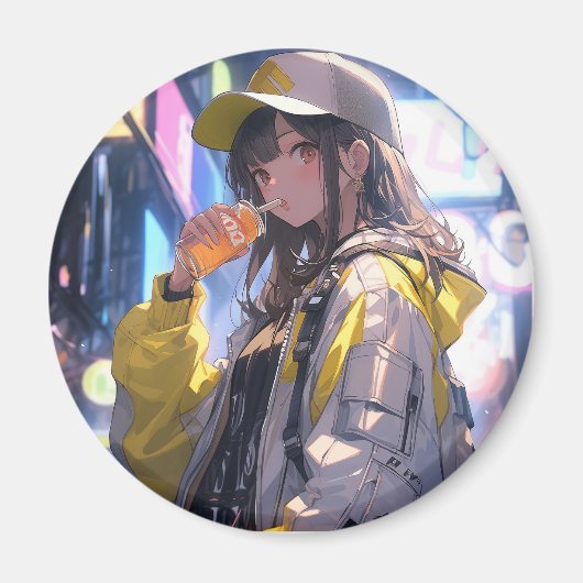 Tokyo Girl | 東京娘 GenerartiveAI シール マグネット (正面)