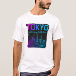 Tokyo In Harmony With Chaos – Neon Skyline Art Tシャツ