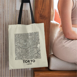 Tokyo, Japan City Map Tote Bag トートバッグ