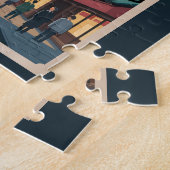 Tokyo Japan Illustration Travel Art Vintage ジグソーパズル (側面)