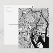 Tokyo Japan Map ポストカード (正面/裏面)