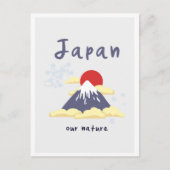 Tokyo Japan Mountain Vintage Travel ポストカード (正面)