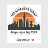 Tokyo Japan Sunset Custom Trip Souvenir Laptop シール (シート)