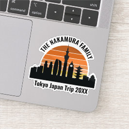Tokyo Japan Sunset Custom Trip Souvenir Laptop シール