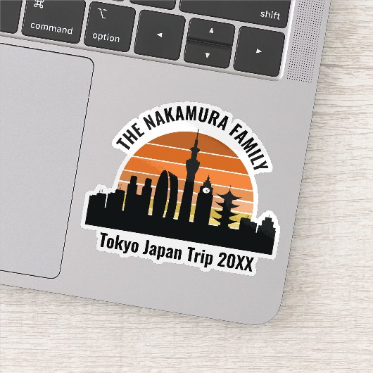 Tokyo Japan Sunset Custom Trip Souvenir Laptop シール (詳細)