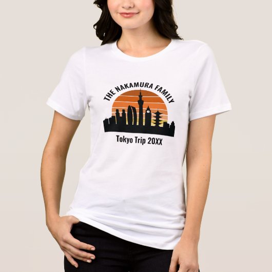 Tokyo Japan Sunset Custom Trip Women's トライブレンドＴシャツ (正面)