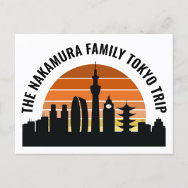 Tokyo Japan Sunset Custom Vacation ポストカード