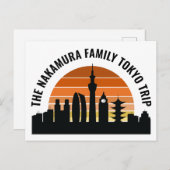 Tokyo Japan Sunset Custom Vacation ポストカード (正面/裏面)