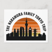 Tokyo Japan Sunset Custom Vacation ポストカード (正面)