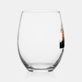 Tokyo Japan Sunset Custom Vacation Souvenir ステムなしワイングラス (右)