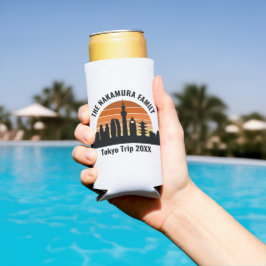 Tokyo Japan Sunset Custom Vacation Souvenir スリム缶クーラー