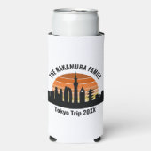 Tokyo Japan Sunset Custom Vacation Souvenir スリム缶クーラー (Seltzer正面)