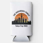 Tokyo Japan Sunset Custom Vacation Souvenir スリム缶クーラー (正面)