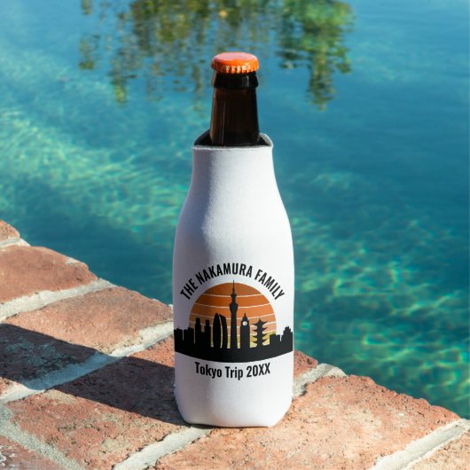 Tokyo Japan Sunset Custom Vacation Souvenir ボトルクーラー (インサイチュ プール)