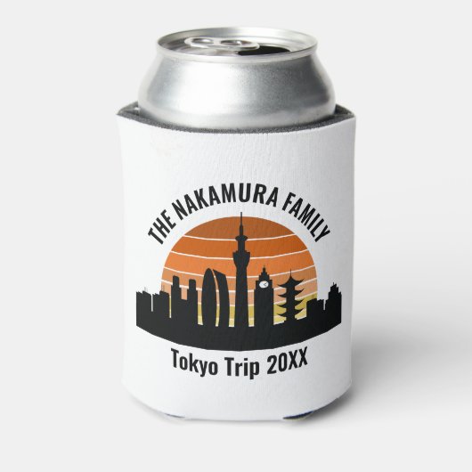 Tokyo Japan Sunset Custom Vacation Souvenir 缶クーラー (缶裏面)