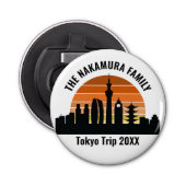 Tokyo Japan Sunset Personalized Vacation 栓抜き (正面)