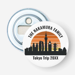 Tokyo Japan Sunset Personalized Vacation 栓抜き