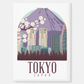 Tokyo Japan – Vintage Travel Poster Style  マグネット (正面)