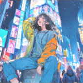 Tokyo JK シール seal|寿司娘 GenerativeAI (正面)