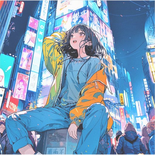 Tokyo JK シール seal｜寿司娘 GenerativeAI (正面)