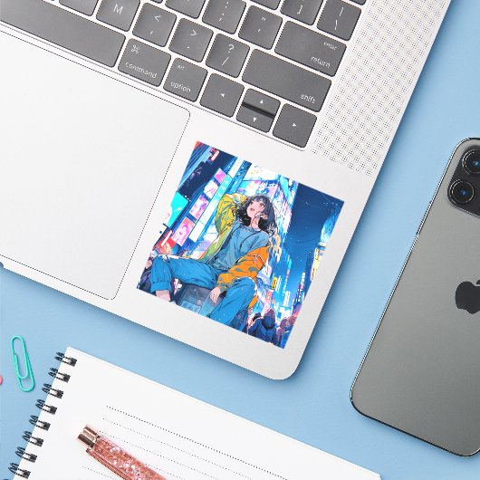 Tokyo JK シール seal|寿司娘 GenerativeAI (ノートパソコンとiPhone)