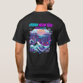 Tokyo Neon Tide Shirt Retro Synthwave Wave Graphic Tシャツ (裏面)