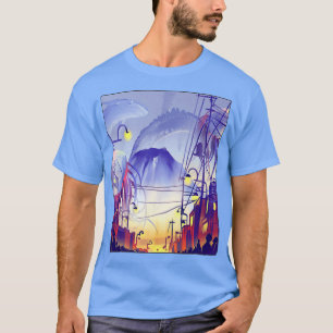 Tokyo Night Anime Asian City Japan Art Har Tシャツ