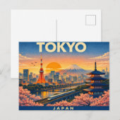 Tokyo Retro Travel Postcard ポストカード (正面/裏面)