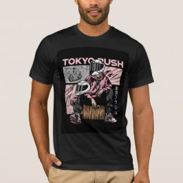 Tokyo Rush Streetwear Biker Anime Style Tシャツ