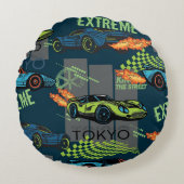  Tokyo Street Racing Pattern ラウンドクッション (正面)