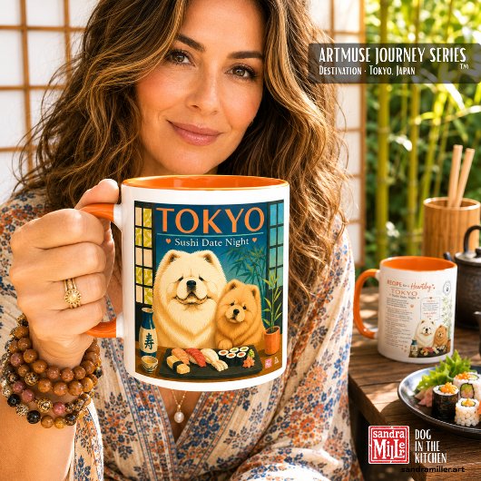 TOKYO SUSHI DATE NIGHT アートミューズ -Chow マグカップ