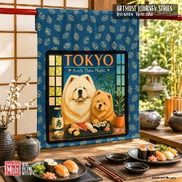 TOKYO SUSHI DATE NIGHT Art Muse -Chow キッチンタオル