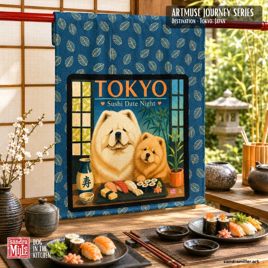 TOKYO SUSHI DATE NIGHT  Art Muse  -Chow キッチンタオル